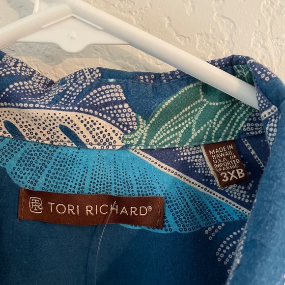 Tori Richard Mens 100% cotton lawn Hawaiian button down shirt size 3XB - Picture 2 of 4